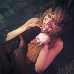 Ashley Graham (Resident Evil) Getting Cum in Mouth